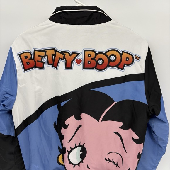 New With Tags Reason Betty Boop Racing Windbreaker Jacket Women Large 2024 - Picture 8 of 9